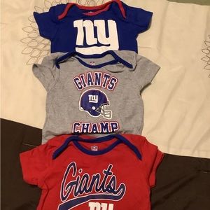 Set of 3 NY Giants onsies
